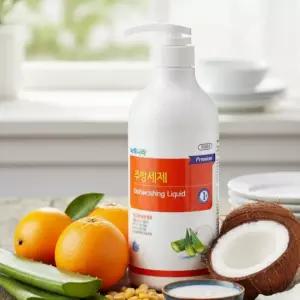 기름기제거 과일 세척제 안심 순한 세제 고농축 야채 설거지 주방세제 자연유래성분 750ml