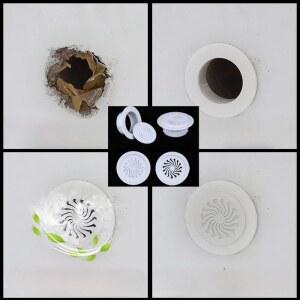 덕트 공기 환기 로제트 커버 덕트 천장 벽 구멍 공기 환기 그릴 루버 주방 욕실 공기 배출구 신선한 시스템 액세서리