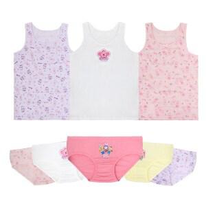 뽀로로 여아 순면 런닝 3종 + 팬티 5종 세트