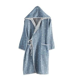 코튼 바이 더 씨 럭셔리 터키 성인 목욕 가운 경량 비치 스파 로브 100% 사이드 타이 디자인 L/XL 세탁기 세탁가능 튀르키예에서 제작됨