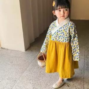 입기편한 개량 한복 100 여아 꽃무늬 한복 명절 어린이집 행사