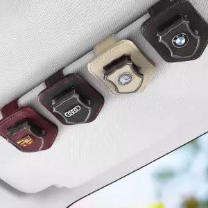 외제차 엠블럼 선바이저 클립 거치대 걸이 안경 케이스 bmw 차량용 아우디