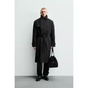 [국내] ZARA 자라 MANTECO ORIGINS 워터 프루프 트렌치 코트 - 블랙