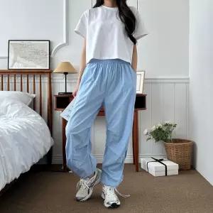 여자 여름 폴가르 파라슈트 스트링팬츠 밴딩 롱팬츠 남녀공용바지