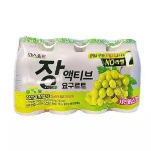 [에이알비티] 파스퇴르 장액티브 무라벨 요구르트 샤인머스캣 145ml x 8개 x 2개 87553