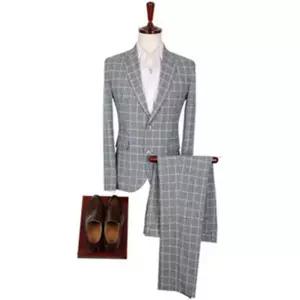 체크 투버튼정장 댄디 신상 투버튼 면접 직장 신입 봄