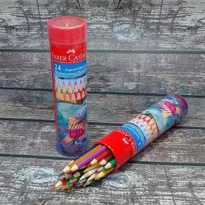 파버카스텔 WT88YA70 수채색연필 24색+붓 라운드(철제)