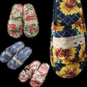 [쓰리몰] FREE 혼합3p세트 레이스 이중쿠션 면 실내화 층간소음방지 거실화 학원 어린이집 유치원 사무실