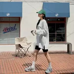 [제작/빅사이즈]이블렛 오테이 프린팅 트임 롱티셔츠 제이스타일