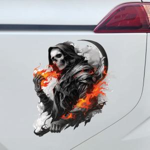 불꽃 사신 투명스티커 자동차 스티커 흠집커버 바이크 데칼