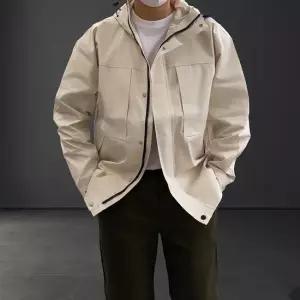 캔디 히든 포켓 쉘터 후드 바람막이 자켓 3color) 봄 가을 오버핏 스트링 나일론 고프코어 윈드브레이커