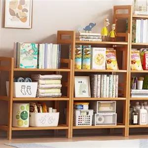 나무 조립 선반 다용도 조립식 3단 원목 수납 선반 4단 5단 수납장 정리대 책장 주방 틈새 침실