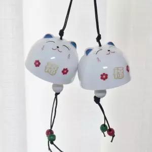 복고양이 도자기 풍경 현관 도어벨 집들이 개업 선물