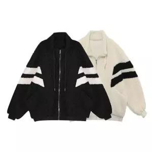 보들보들한 양털 점퍼 반목스타일로 겨울에도 따뜻한 여성 집업 후리스