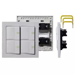 일신 표준 와이드 조명 스위치 4구 스위치 콘센트 전기재료 사구 매립형