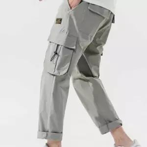 (올핀)남자 카고 팬츠 발목 스트링 허리 밴딩 바지 남친룩