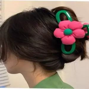 헤어집게핀 올림 긴 머리 반묶음 왕 헤어 삔 대형 큰 꽃 집게 핀