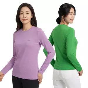 여름 여성 쿨 라운드 긴팔 냉감 티셔츠 운동 작업복 이너웨어 아웃도어 435