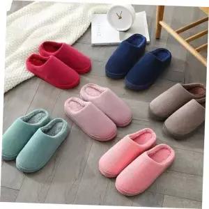 지압신발 무지코튼 양털실내화 거실화 슬리퍼 겨울실내화