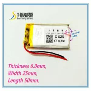 최고의 배터리 브랜드 3.7V 태블릿 602550 800MAH GPS 네비게이터 무선 헤드셋 스피커 포인트 독서 기계