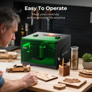 ACMER K1 휴대용 미니 레이저 조각기 CNC 블루투스 머신 DIY 로고 마킹 페인팅된 강아지 인식표 종이 가죽