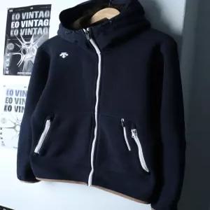 (M-L)데상트 집업 바람막이 점퍼자켓 후리스 플리스 네이비 올드스쿨40