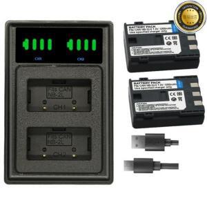 NB-2LH NB 2L 배터리 + 충전기 1850mah 캐논 EOS 반란군 XT 350D 410D G7 G9 S70 ZR500 HG10 HV40