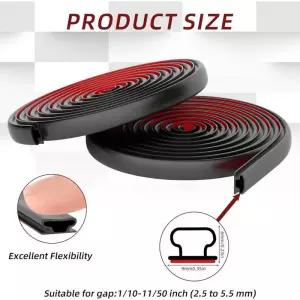 방음스펀지 패드 흡음재 방진 6M1Roll 창 방음 침실 문 날씨 씰링 스트립 10x6mm 접착 방지 충돌