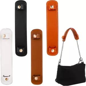 AUEAR 4팩 가죽 어깨 스트랩 패드 손잡이 랩 커버 핸드백 크로스 바디 토트백용 보호대