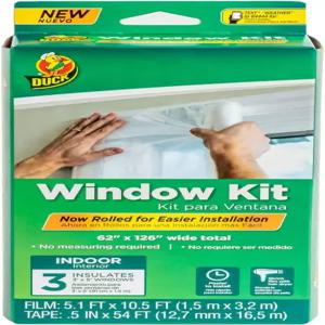 실내용 오리 브랜드 롤드 윈도우 단열 키트 표준 3개 62인치 x 126인치(287450) 장착 가능