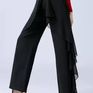 라인댄스여름바지 플라잉 바지 팬츠 무대의상 라틴 모던 댄스복 하이웨스