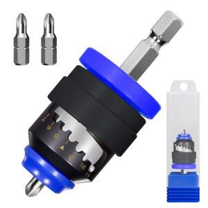 건식 벽체 나사 세터 7단계 전기 임팩트 변환 가능 홀더 건으로 드릴을 데크 합판용 깊이 드릴과 스크류 비트 조절 업그레이드 2개 마그네틱 교체용 호환