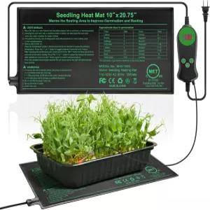 온도 조절기 팩이 1개 포함된 GOLOPET 묘목 열 매트 MET 및 UL 식물 난방 패드의 이중 인증 프로브가