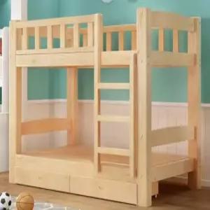 서랍형 이층침대 2층 기숙사 슈퍼싱글 원목 프레임 수납형 벙커베드 저상형