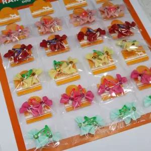 코코아허니 201H 샤인큐빅리본똑딱핀 1판20개입멍이꾸미기 멍이악세사리 멍이핀 개머리핀 요크셔핀 말티즈