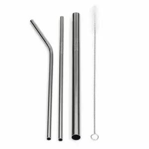 스텐 빨대 4P 스테인리스 커피빨대 다회용 레스 리유저블스트로우 재사용 스트롱 저블 스트로우 금속 일자