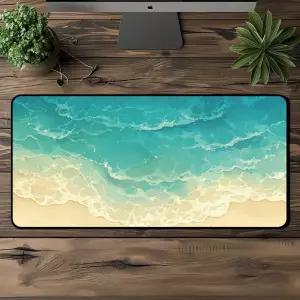 800x400 방수 마우스 장패드 귀여운 캐릭터 파도받침 게임용 용품 PC PC대 게이밍