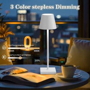 3색 테이블 램프 LED 터치 센서 바 방 데스크탑 무선 무드등 충전식 레스토랑 호텔 꾸미기 독서등