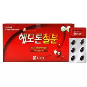 유쎌몰 헤모론철분 500MG X 120캡슐 남성철분제 철분건강식품