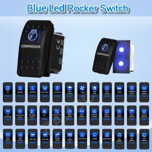 컴프레서 로커 스위치 ARB Carling NARVA 4x4 용 5P SPST 온 오프 조명 파란색 LED 방수