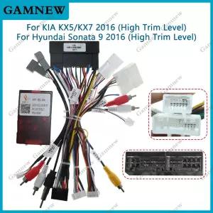 호환 KIA KX5KX7 용 자동차 16 핀 오디오 배선 하네스 증폭기 모던 소나타 9 스테레오 설치 와이어 Adap
