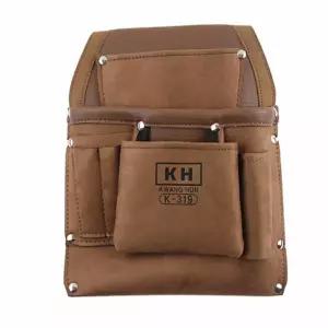 못 주머니 가죽 3단 공구 툴파우치 수납공구치 가방 가죽못 휴대용 목수못 연장 파우치