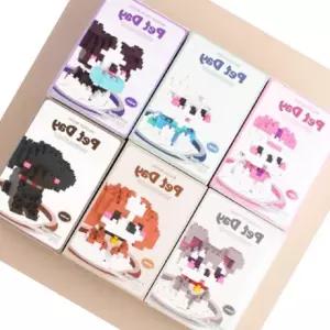 미니 나노블록 안녕 레오 강아지 애견 블럭 귀여운 (12개세트)