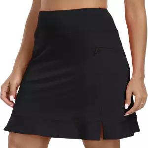 여성 5부 무릎 길이 골프 치마바지 4포켓 수납 주머니 테니스 스커트 여름용 활동복 애슬레저룩 스포티룩