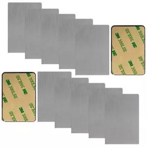 세트 자석거치대 두께 스텐 스틸 사각대형 세로 양면테이프 부착용 보조철판 가로 4.2cm 2.8cm 0.8T 10개