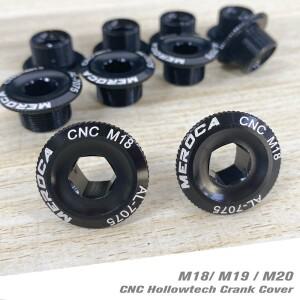 1210개 자전거 크랭크 커버 블랙 M18 M19 M20 스크류 너트 캡 바텀 브래킷 암 CNC 알루미늄 고정 볼트