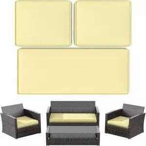 스너불 3팩 야외 파티오 시트 쿠션 교체 커버 4피스 4인승 위커 라탄 대화 세트 러브시트 의자 소파 가구