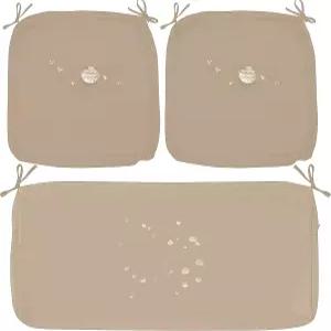 파티오 가구 세트 교체용 타이가 있는 시그마트 3팩 야외 좌석 쿠션 커버 위커 라탄 의자 대화 전용