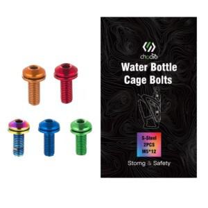 Chooee 자전거 액세서리 Mtb 로드 바이크 물병 케이지 볼트 M5 x 12mm 사이클링 부품 강스틸 병 거치대 고