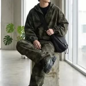 |CCJ6DEC|여성용 카모 패턴 루즈핏 후드집업